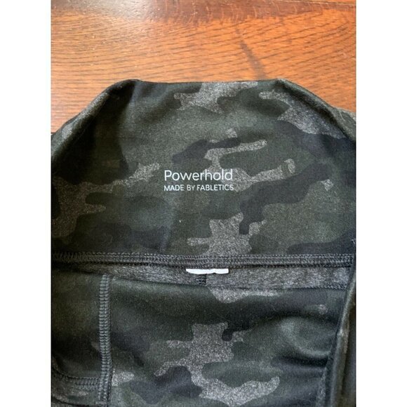 FABLETICS Size XXS Powerhold Womens High Waisted Printed Green Camo Leggings - Picture 2 of 9